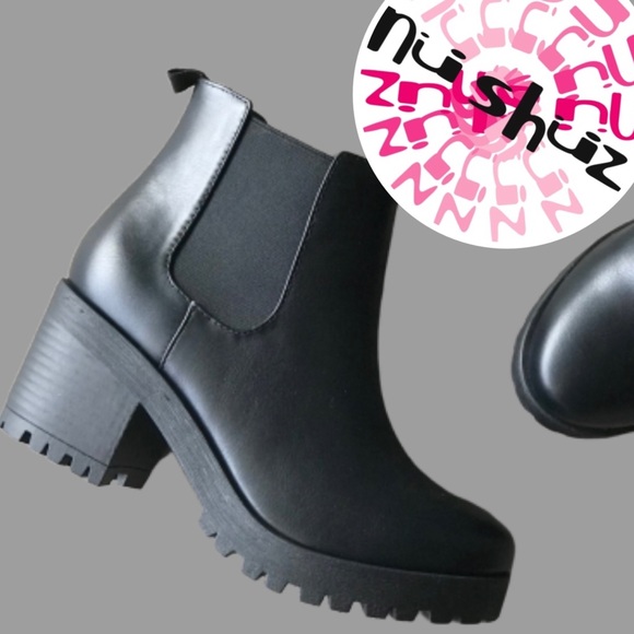 Size 10 Soda Jaber Black Lug Sole Combat Boot - Picture 7 of 10